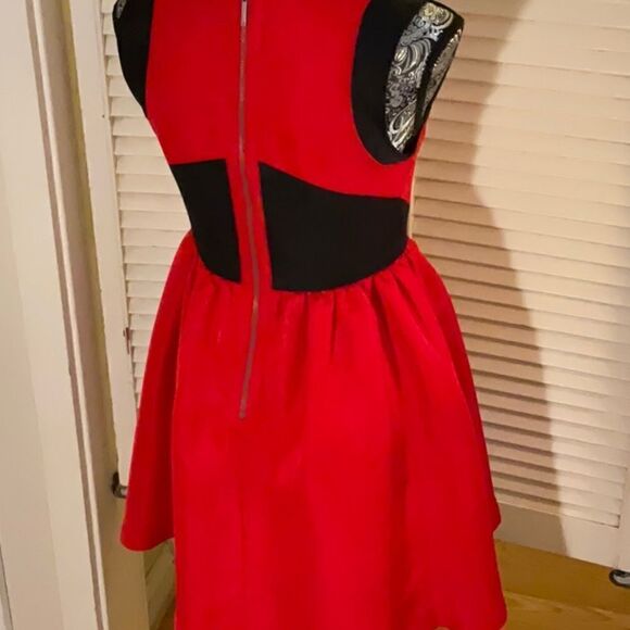 Prabal Garung Red Illusion Fit & Flare Dress Limited Edition for Target. Size 4 - Picture 8 of 17